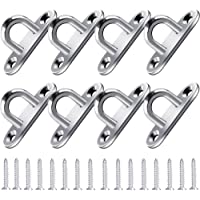 NALCY 8 PCS Placas de Ojo Placa de Cubierta de Acero Inoxidable Placa de mástil de 5 mm Gancho de fijación Robusto…